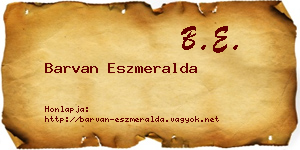 Barvan Eszmeralda névjegykártya